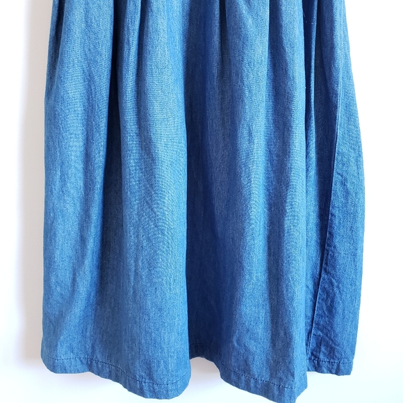 Vintage Cottage Chambray Crochet Lace Dress - Picture 6 of 9